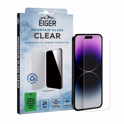 Picture of Eiger Eiger Mountain Glass CLEAR Screen Protector GRS for iPhone 16 Plus/ 15 Plus/15 Pro Max