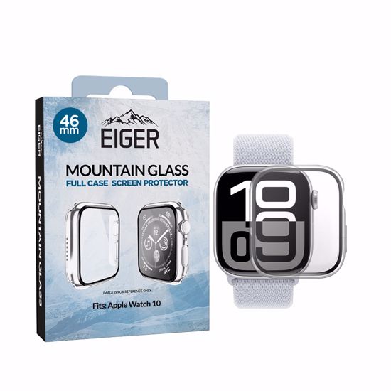 Picture of Eiger Eiger Mountain Glass Full Case for Apple Watch Series 11/ 10 46mm in Clear
